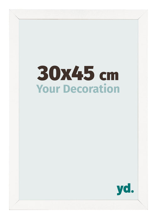 Photo Frame 30x45 cm White High Gloss MDF Bologna Front Size | Yourdecoration.co.uk