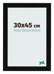 Photo Frame 30x45cm Black Silver Polished MDF Pisa Front Size | Yourdecoration.co.uk