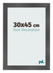 Photo Frame 30x45cm Black Silver Polished MDF Pisa Front Size | Yourdecoration.co.uk