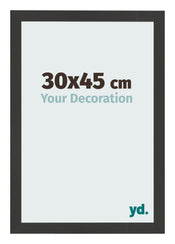 Photo Frame 30x45cm Black Woodgrain MDF Bologna Front Size | Yourdecoration.co.uk