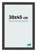 Photo Frame 30x45cm Black Woodgrain MDF Bologna Front Size | Yourdecoration.co.uk