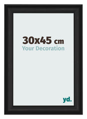 Photo Frame 30x45cm Black Woodgrain MDF Lazio Front Size | Yourdecoration.co.uk