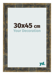 Photo Frame 30x45cm Blue Gold Melange MDF Pisa Front Size | Yourdecoration.co.uk