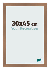 Photo Frame 30x45cm Copper Design MDF Bologna Front Size | Yourdecoration.co.uk