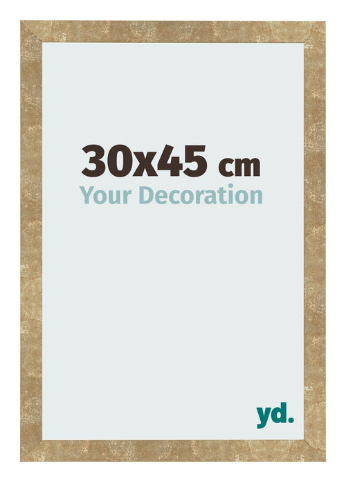 Photo Frame 30x45cm Gold Antique MDF Bologna Front Size | Yourdecoration.co.uk