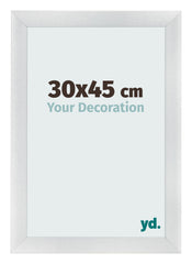 Photo Frame 30x45cm Silver Black Swept MDF Pisa Front Size | Yourdecoration.co.uk