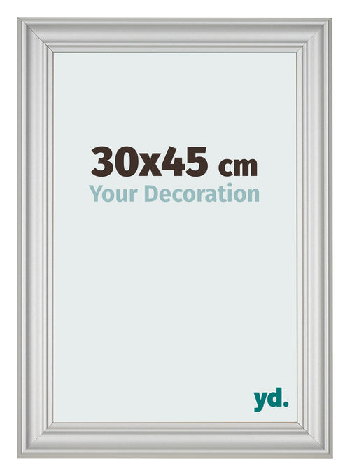 Photo Frame 30x45cm Silver Matte MDF Lazio Front Size | Yourdecoration.co.uk