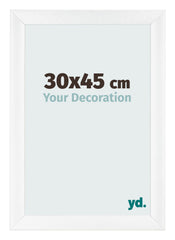 Photo Frame 30x45cm White Vintage MDF Pisa Front Size | Yourdecoration.co.uk