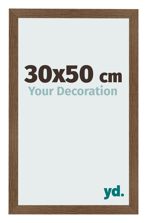 Photo Frame 30x50 cm Oak Rustic MDF Bologna Front Size | Yourdecoration.co.uk