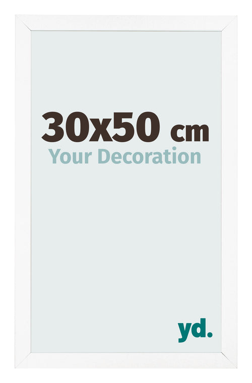 Photo Frame 30x50 cm White Matte MDF Bologna Front Size | Yourdecoration.co.uk