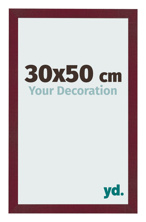Photo Frame 30x50 cm Wine Red Swept MDF Bologna Front Size | Yourdecoration.co.uk