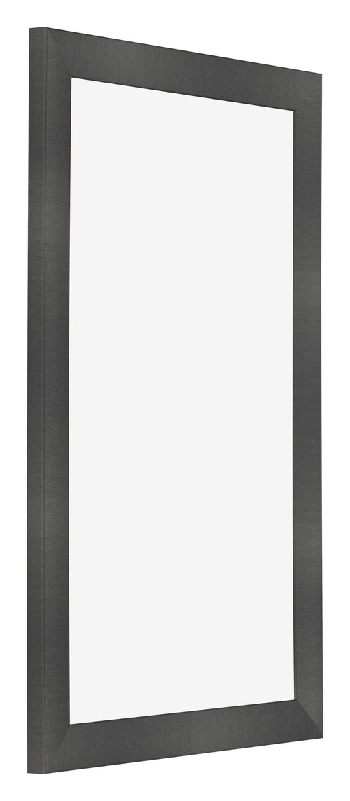 Photo Frame 30x50cm Black Silver Polished MDF Pisa Front Oblique | Yourdecoration.co.uk
