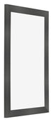 Photo Frame 30x50cm Black Silver Polished MDF Pisa Front Oblique | Yourdecoration.co.uk