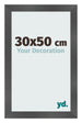 Photo Frame 30x50cm Black Silver Polished MDF Pisa Front Size | Yourdecoration.co.uk