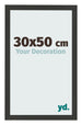 Photo Frame 30x50cm Black Woodgrain MDF Bologna Front Size | Yourdecoration.co.uk