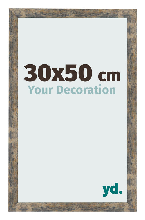 Photo Frame 30x50cm Blue Gold Melange MDF Bologna Front Size | Yourdecoration.co.uk