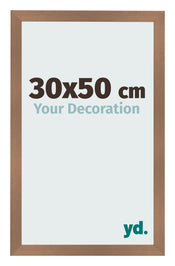 Photo Frame 30x50cm Copper Design MDF Bologna Front Size | Yourdecoration.co.uk
