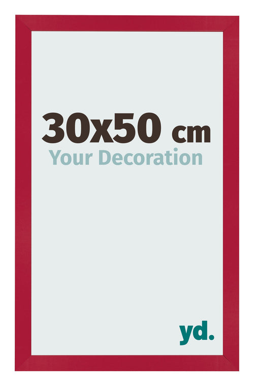 Photo Frame 30x50cm Red MDF Bologna Front Size | Yourdecoration.co.uk