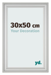 Photo Frame 30x50cm Silver Matte MDF Lazio Front Size | Yourdecoration.co.uk