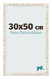 Photo Frame 30x50cm White Vintage MDF Bologna Front Size | Yourdecoration.co.uk