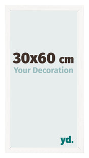 Photo Frame 30x60 cm White High Gloss MDF Bologna Front Size | Yourdecoration.co.uk