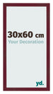 Photo Frame 30x60 cm Wine Red Swept MDF Bologna Front Size | Yourdecoration.co.uk