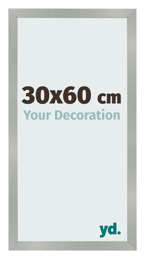 Photo Frame 30x60cm Aluminum Brushed MDF Bologna Front Size | Yourdecoration.co.uk