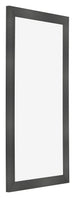 Photo Frame 30x60cm Black Silver Polished MDF Pisa Front Oblique | Yourdecoration.co.uk