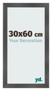 Photo Frame 30x60cm Black Silver Polished MDF Pisa Front Size | Yourdecoration.co.uk