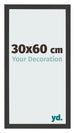 Photo Frame 30x60cm Black Woodgrain MDF Bologna Front Size | Yourdecoration.co.uk