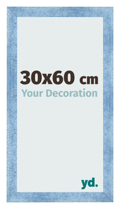Photo Frame 30x60cm Clear Blue Swept MDF Pisa Front Size | Yourdecoration.co.uk