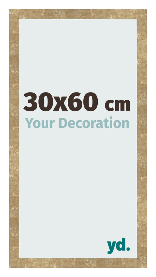 Photo Frame 30x60cm Gold Antique MDF Bologna Front Size | Yourdecoration.co.uk