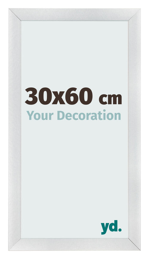 Photo Frame 30x60cm Silver Black Swept MDF Pisa Front Size | Yourdecoration.co.uk