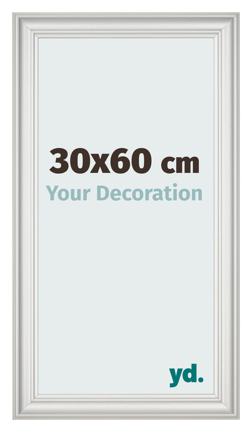 Photo Frame 30x60cm White Swept MDF Lazio Front Size | Yourdecoration.co.uk