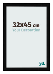 Photo Frame 32x45cm Black High Gloss MDF Bologna Front Size | Yourdecoration.co.uk