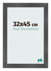 Photo Frame 32x45cm Black Silver Polished MDF Pisa Front Size | Yourdecoration.co.uk