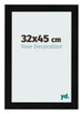 Photo Frame 32x45cm Black Silver Polished MDF Pisa Front Size | Yourdecoration.co.uk