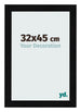Photo Frame 32x45cm Black Silver Polished MDF Pisa Front Size | Yourdecoration.co.uk