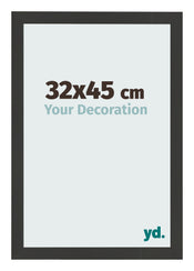 Photo Frame 32x45cm Black Woodgrain MDF Bologna Front Size | Yourdecoration.co.uk