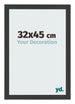 Photo Frame 32x45cm Black Woodgrain MDF Bologna Front Size | Yourdecoration.co.uk