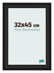 Photo Frame 32x45cm Black Woodgrain MDF Lazio Front Size | Yourdecoration.co.uk