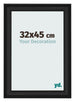 Photo Frame 32x45cm Black Woodgrain MDF Lazio Front Size | Yourdecoration.co.uk