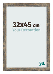 Photo Frame 32x45cm Blue Gold Melange MDF Bologna Front Size | Yourdecoration.co.uk