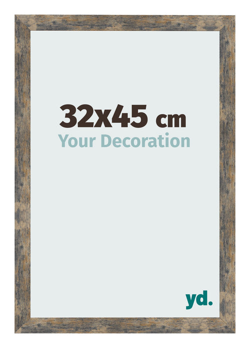 Photo Frame 32x45cm Blue Gold Melange MDF Bologna Front Size | Yourdecoration.co.uk