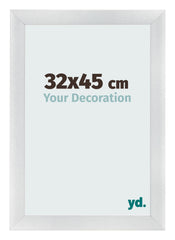 Photo Frame 32x45cm Silver Black Swept MDF Pisa Front Size | Yourdecoration.co.uk