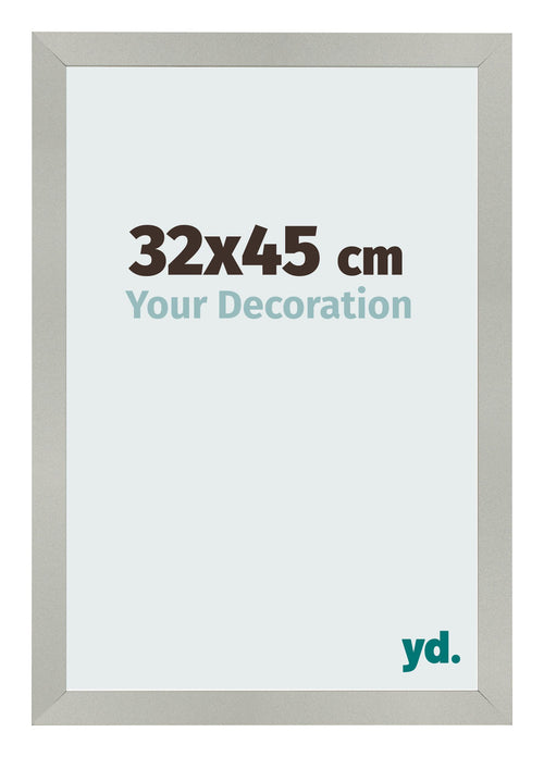 Photo Frame 32x45cm Silver Matte MDF Bologna Front Size | Yourdecoration.co.uk