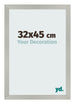 Photo Frame 32x45cm Silver Matte MDF Bologna Front Size | Yourdecoration.co.uk