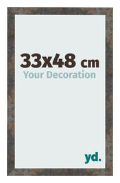 Photo Frame 33x48 cm Oxidized Metal MDF Bologna Front Size | Yourdecoration.co.uk
