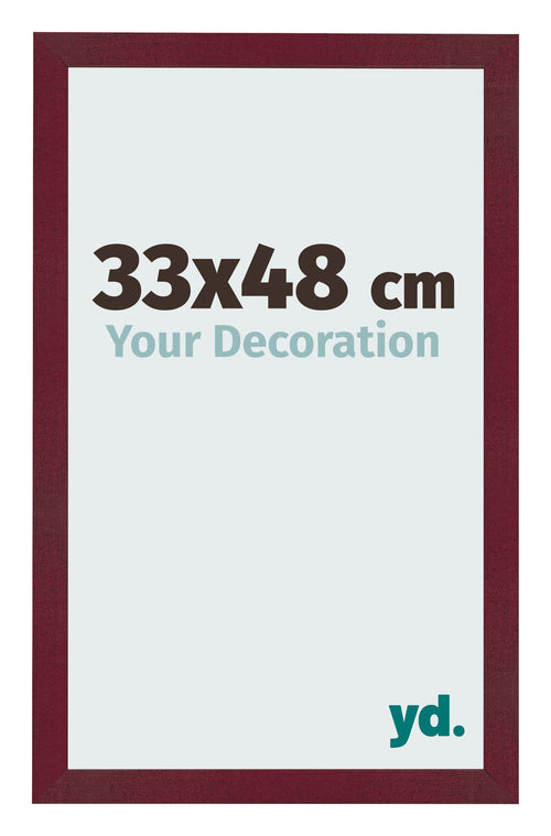 Photo Frame 33x48 cm Wine Red Swept MDF Bologna Front Size | Yourdecoration.co.uk