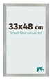 Photo Frame 33x48cm Aluminum Brushed MDF Bologna Front Size | Yourdecoration.co.uk